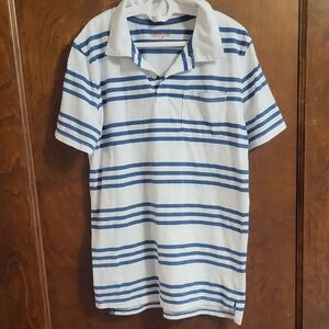 Cat & Jack Blue and White Striped Polo